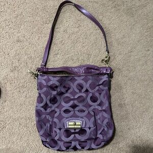 Purple coach bag